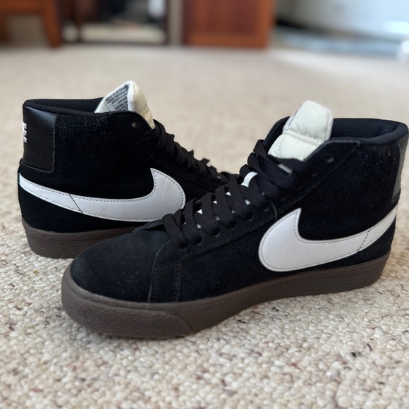 Nike SB Zoom Blazer Mid "Black/Dark Gum" Sneakers Mens Size 7.5 - Picture 8 of 10